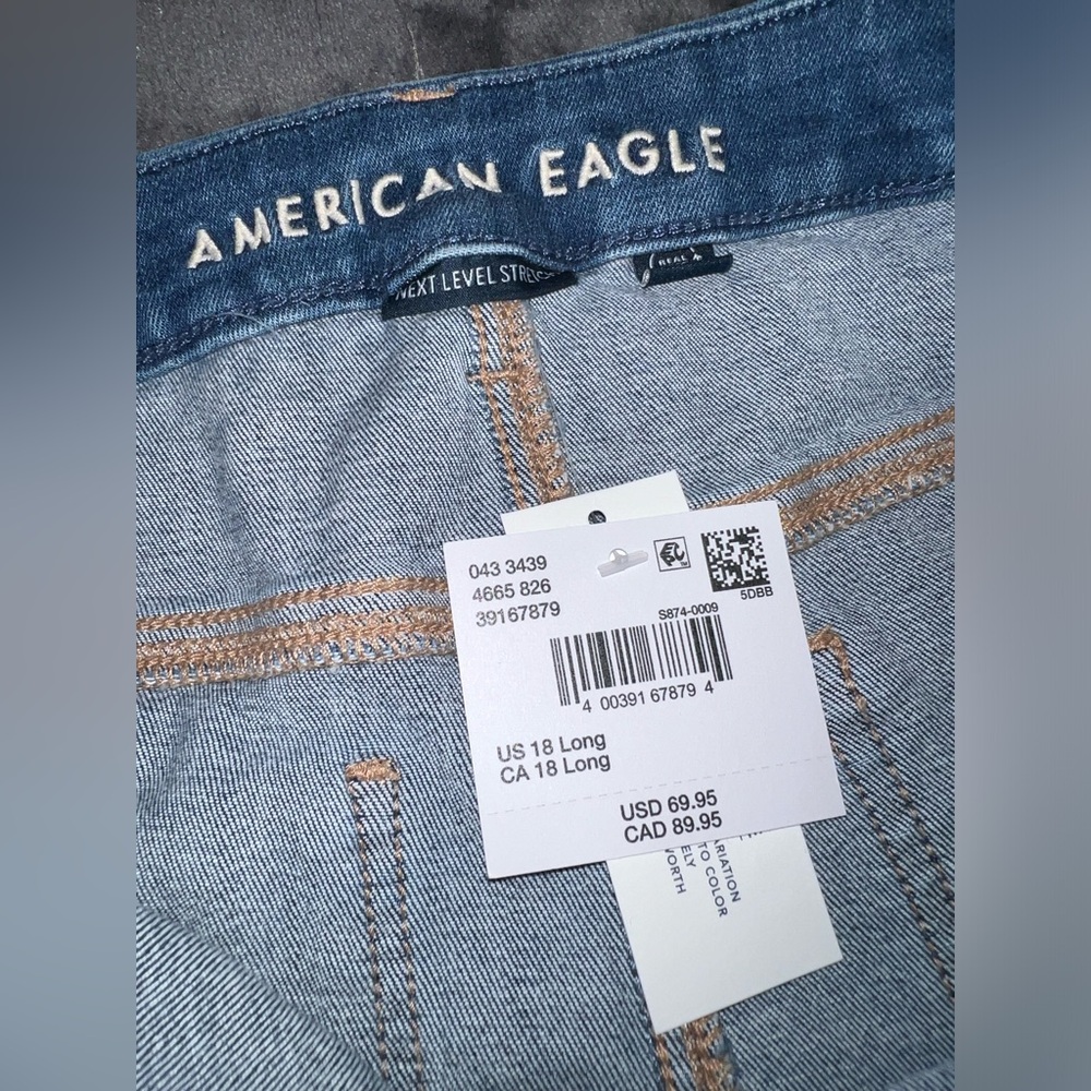 AE Next Level Curvy Patched High-Waisted Jegging Size 18 Long New with tags - Picture 16 of 16